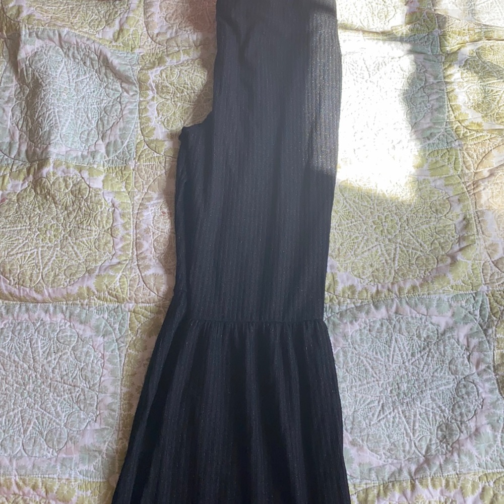 Girls Black and Glitter Bellbottoms